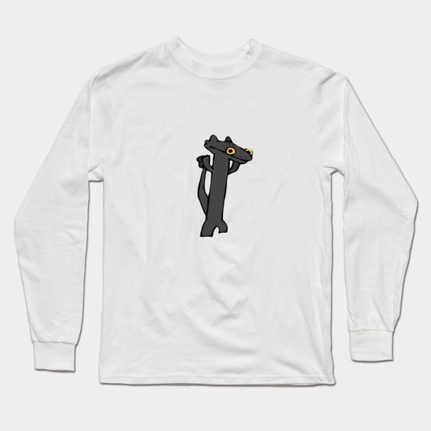 Dancing Toothless Design Long Sleeve T-Shirt by GoldenHoopMarket